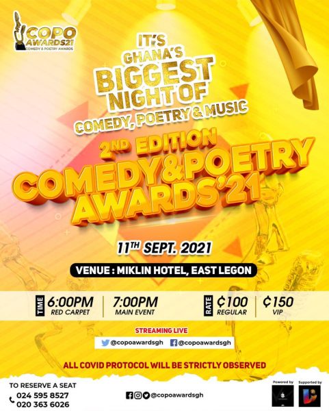 Comedy And Poetry (COPO) Awards Comes Off On 11th September 2021